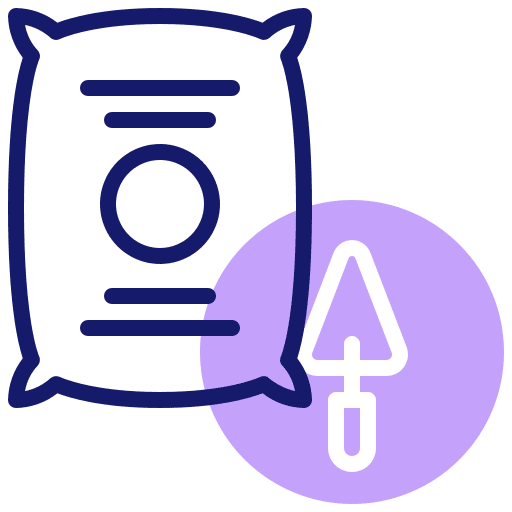 Cement construction cement construction and tools icon