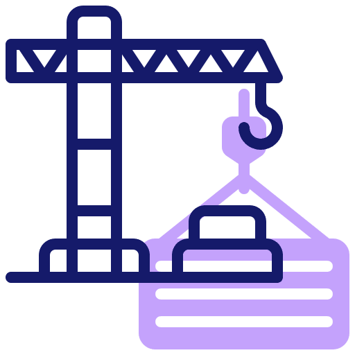 Crane construction and tools lift construction icon
