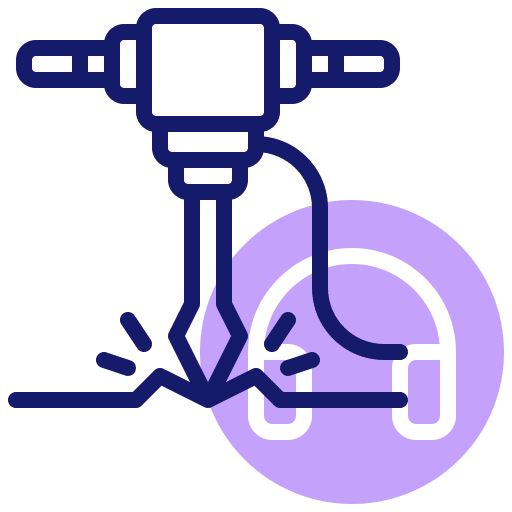 Jackhammer construction construction and tools tool icon Jackhammer construction construction and tools tool icon