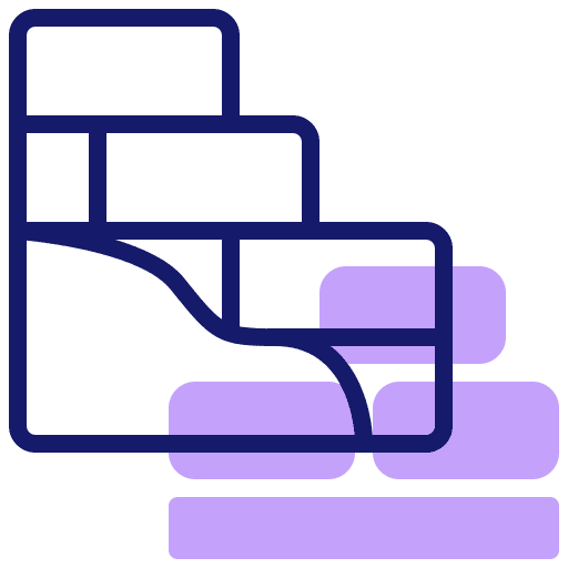 Brick wall construction and tools buildings stone icon Brick wall construction and tools buildings stone icon