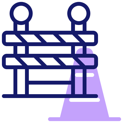 Roadblock roadblock road barrier cone icon Roadblock roadblock road barrier cone icon
