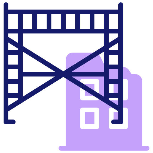 Scaffolding construction and tools architecture and city scaffolding icon Scaffolding construction and tools architecture and city scaffolding icon