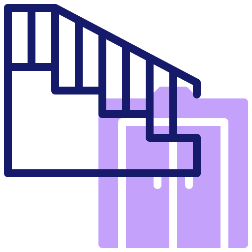 Stairs upstairs furniture and household floor icon Stairs upstairs furniture and household floor icon