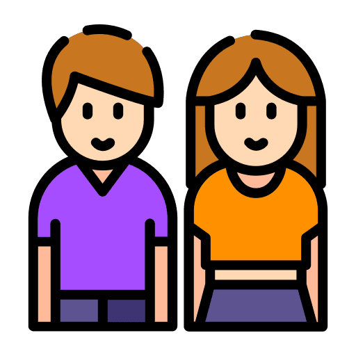 Teenage youth sister siblings icon