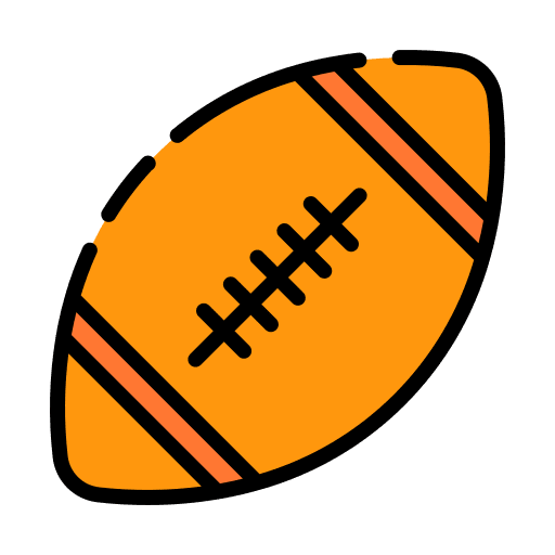 American football rugby match sport equipment icon American football rugby match sport equipment icon