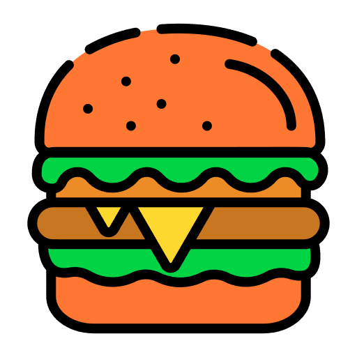 Hamburger menu burgers food icon Hamburger menu burgers food icon