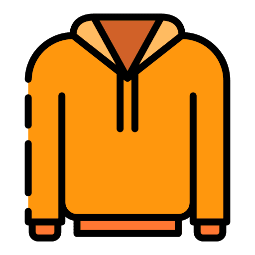 Hoodie garment clothing style icon Hoodie garment clothing style icon