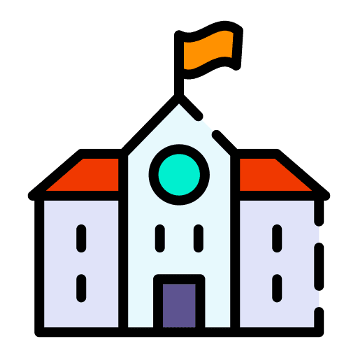 School buildings old school college icon School buildings old school college icon