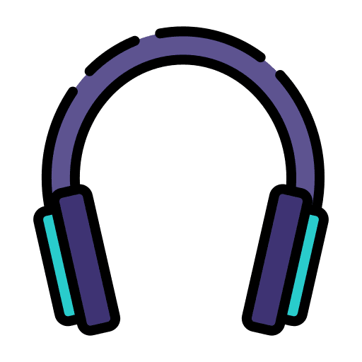 Headphones earphones music and multimedia audio icon Headphones earphones music and multimedia audio icon