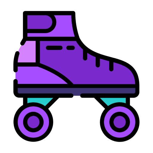 Roller skates wheels sports and competition roller skate icon Roller skates wheels sports and competition roller skate icon