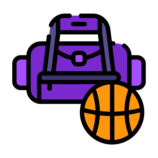 Sport bag basketball gym baggage icon Sport bag basketball gym baggage icon