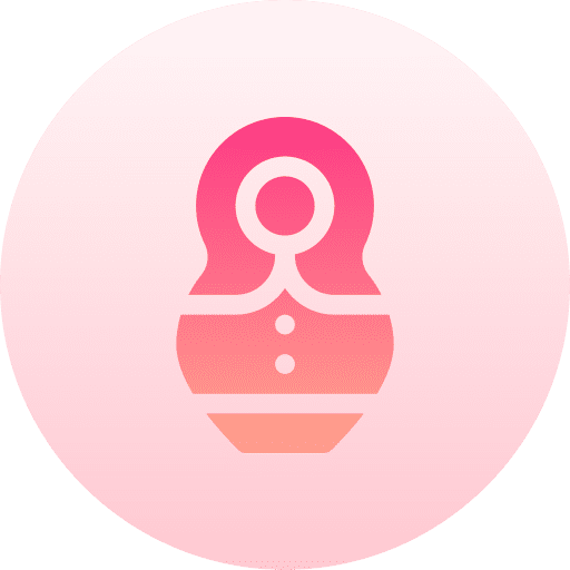 Matryoshka doll traditional russian toy icon