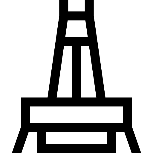Drilling rig petroleum fuel machine icon