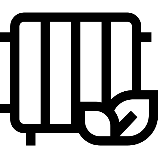 Heating plant heater eco icon
