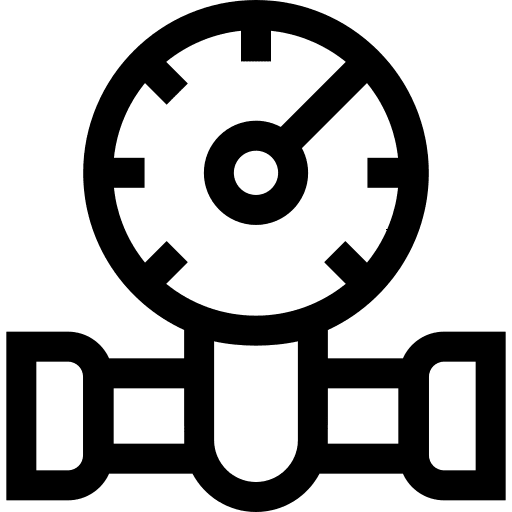 Meter gauge pipeline manometer icon