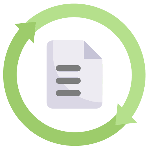 Data processing looping files and folders update icon