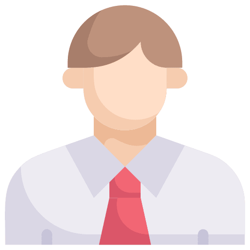Employee user caucasian worker icon