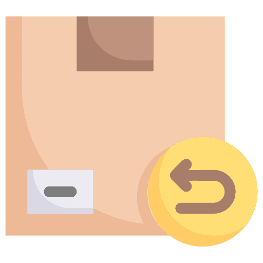 Product return product return return box shipping and delivery icon