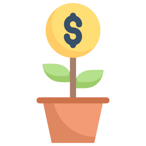 Revenue revenue plant business and finance icon Revenue revenue plant business and finance icon