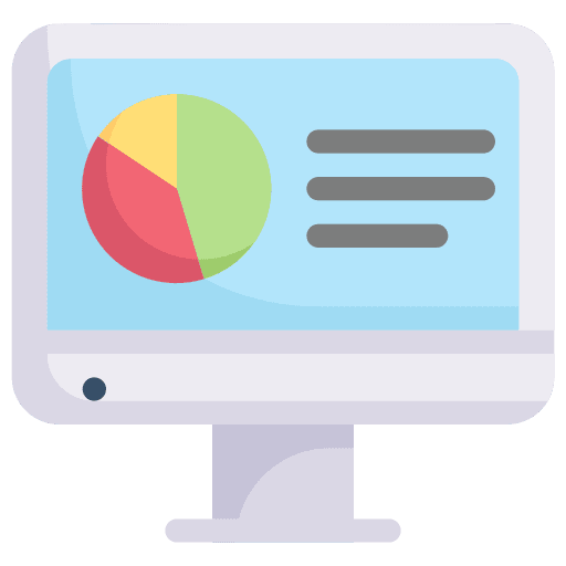 Data analytics business report computer graphic icon Data analytics business report computer graphic icon