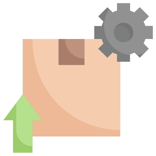 Developing product shipping and delivery development icon Developing product shipping and delivery development icon