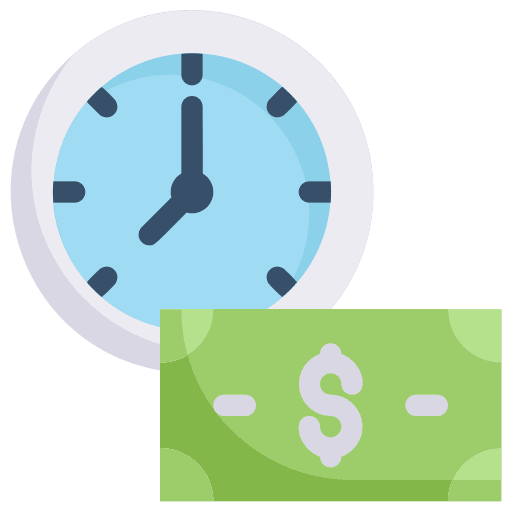 Time is money time is money banknote business and finance icon Time is money time is money banknote business and finance icon