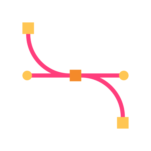 Vector ribbon design nodes multimedia icon