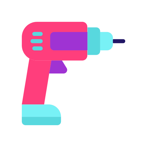 Drill screwdriver construction and tools home repair icon