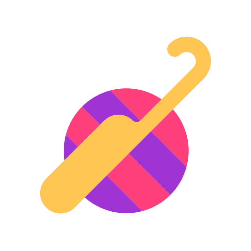 Crochet art and design fashion knitting neddles icon