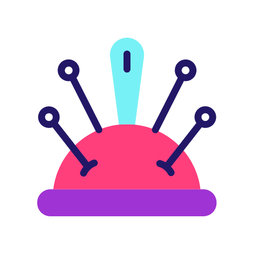 Pincushion pin hobbies and free time sewing icon