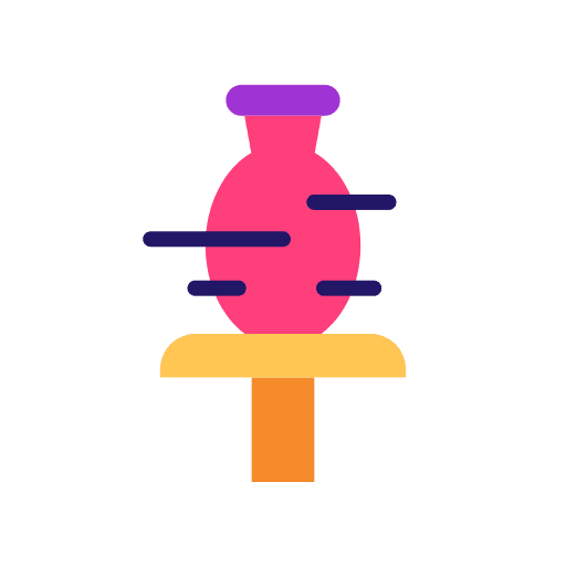 Pottery hobbies and free time clay art and design icon