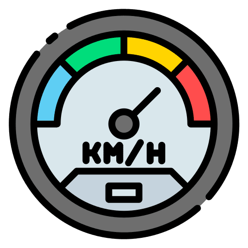 Kmh transportation measure meter icon