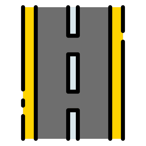 Road road asphalt broken line icon
