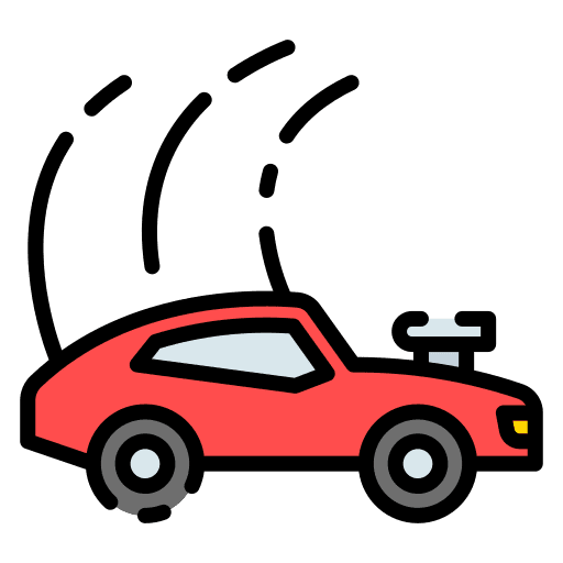 Drifting sports and competition racing drive icon
