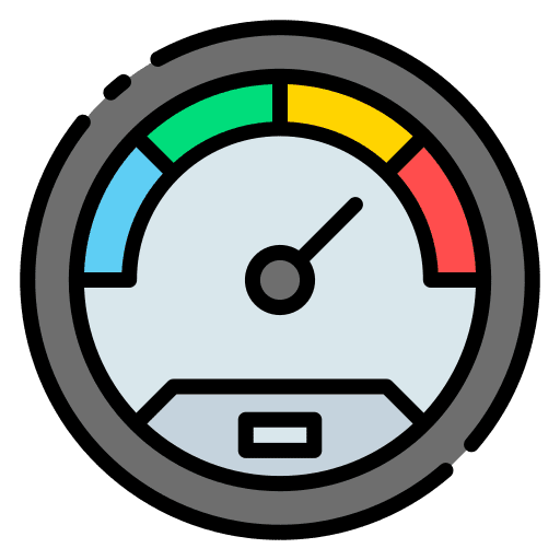 Speedometer meter speed measure icon