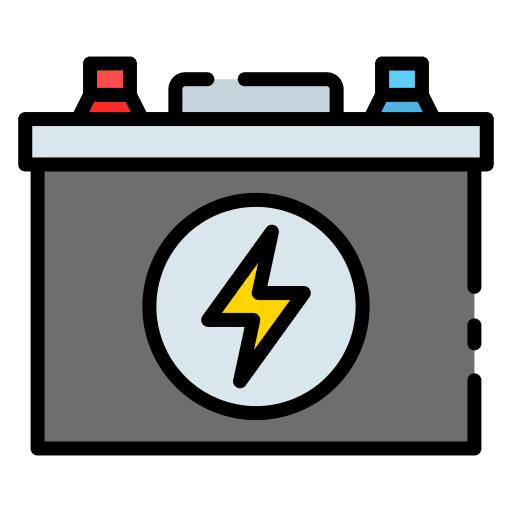 Battery transportation energy car parts icon Battery transportation energy car parts icon