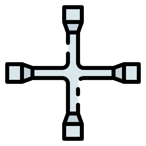 Cross wrench construction and tools vehicles cross icon Cross wrench construction and tools vehicles cross icon
