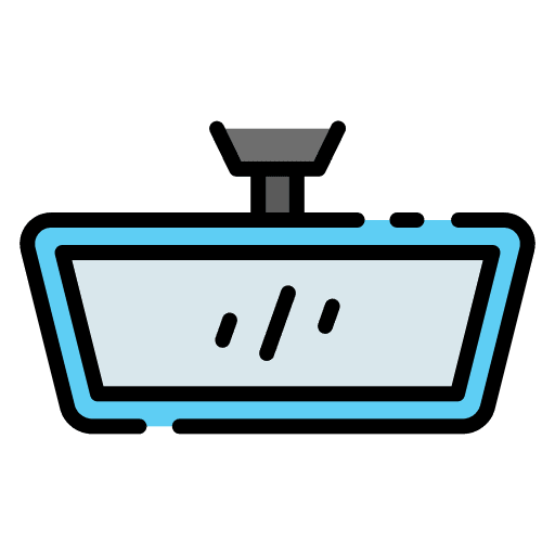 Rear mirror automobile electronics rear mirror icon Rear mirror automobile electronics rear mirror icon