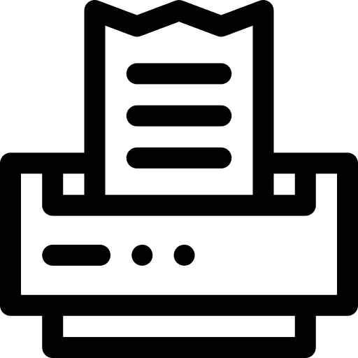 Bill receipt electronics printer icon