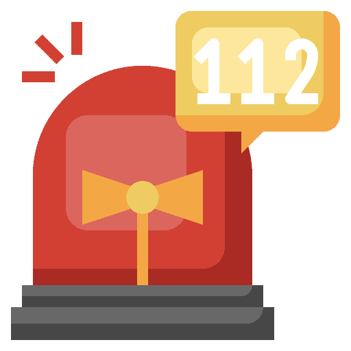 Siren 24 hours communications assistance icon