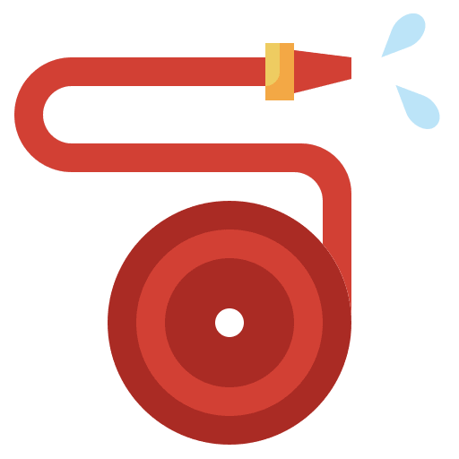 Fire hose protection security rescue icon Fire hose protection security rescue icon