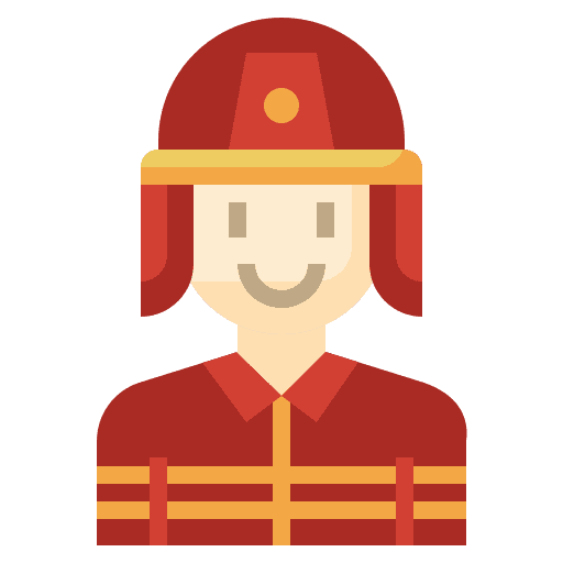 Firefighter rescuer firefighter professions and jobs icon Firefighter rescuer firefighter professions and jobs icon