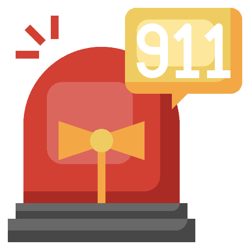 Siren emergency call assistance help icon