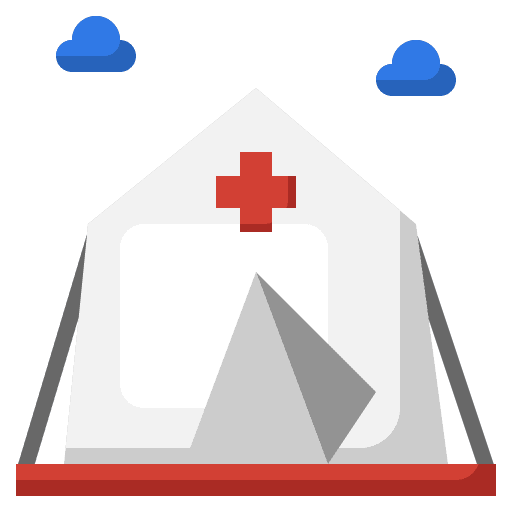 Tent tent first aid healthcare and medical icon
