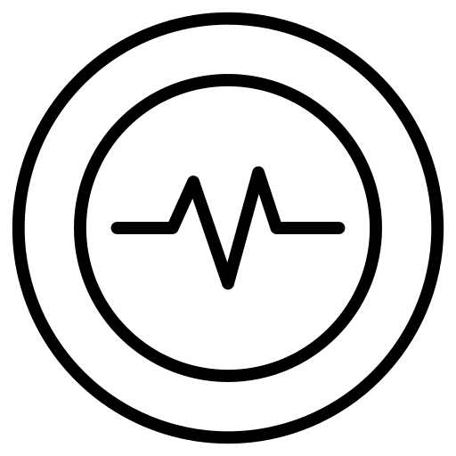 Frequency miscellaneous earthquake pulse icon