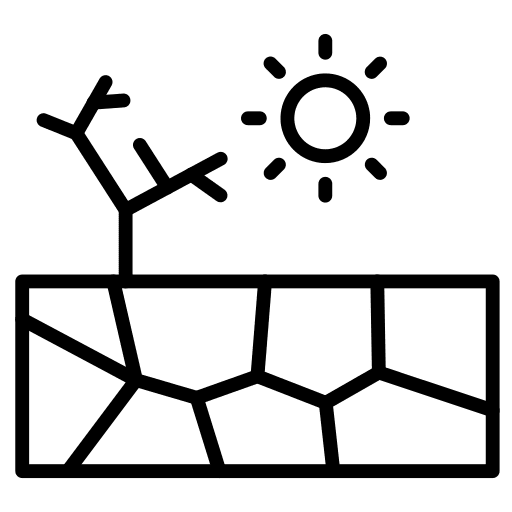 Desert sun desert dry icon