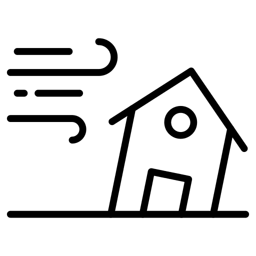 House home weather wind icon