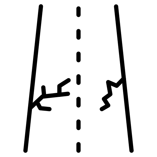 Road street warning road icon