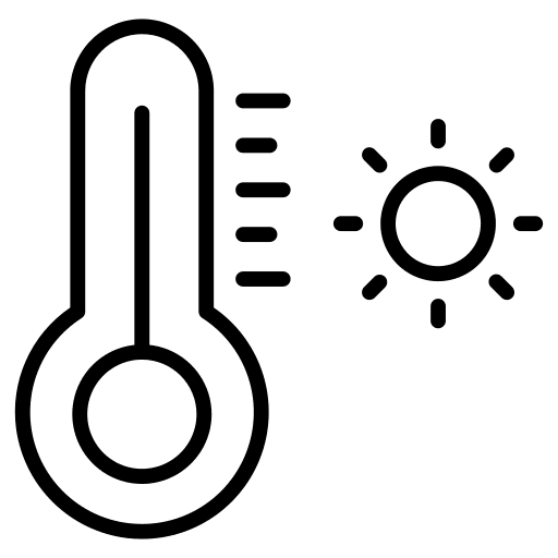 Temperature temperature weather sun icon