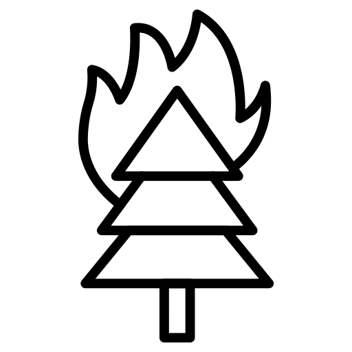 Tree nature tree fire icon